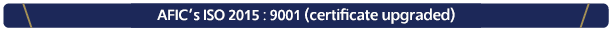 AFIC’s ISO 9001: 2015 (certificate upgraded)